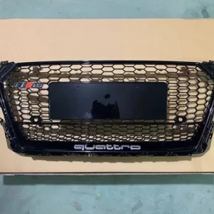 TTRS Style Gloss Black Honeycomb Front bumper Grille For Audi TT TTS 2015-2018